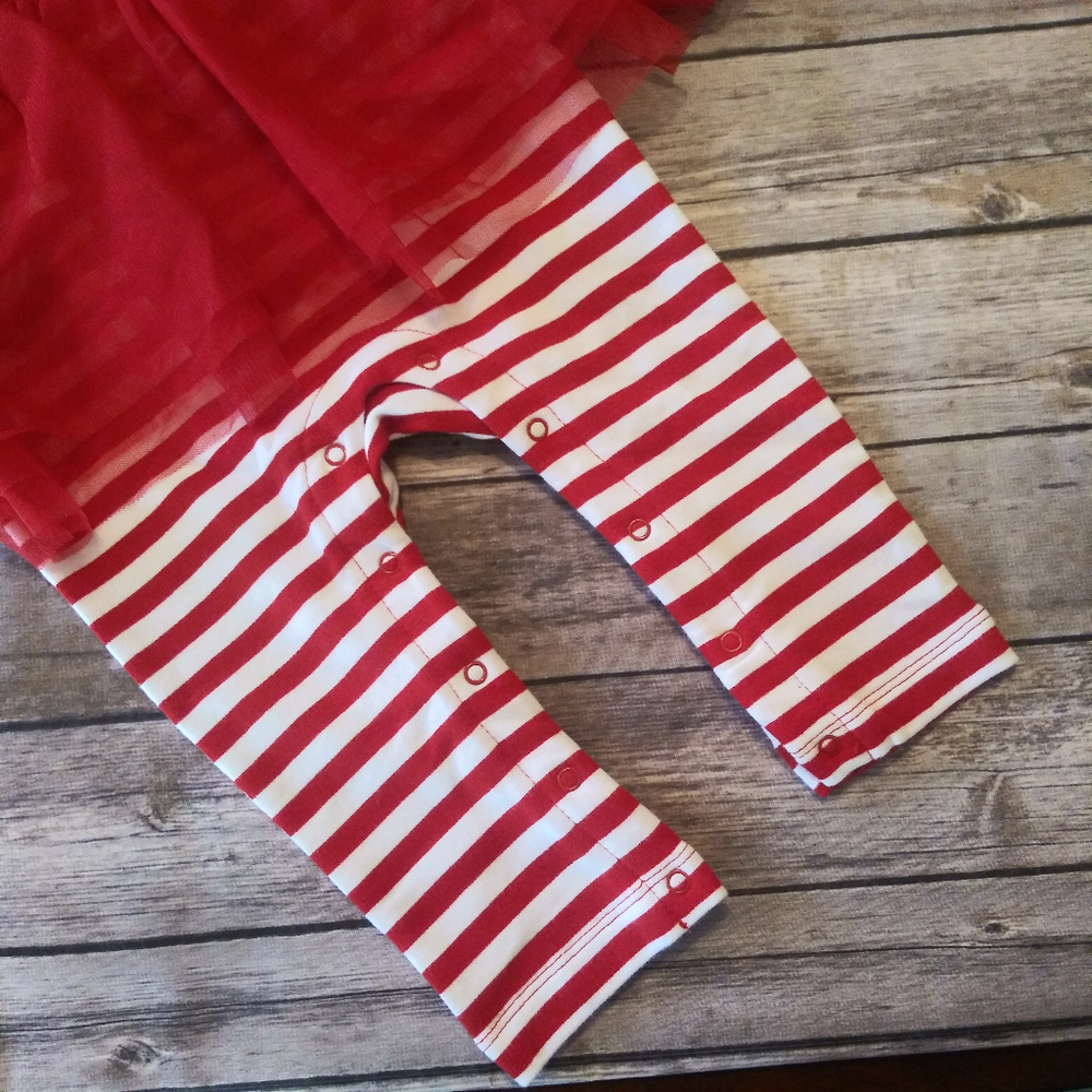 💙NWT Cat & Jack  Girls Christmas one-piece outfit - Picture 3 of 8